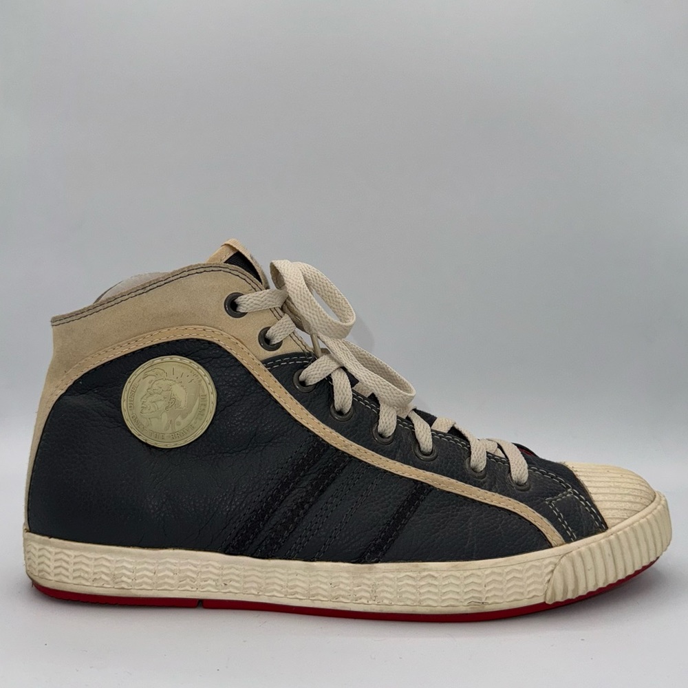 Diesel Yuk & Net Yuk Men's Navy Leather US Size 11 High Top Sneaker RN93243 - Picture 6 of 13